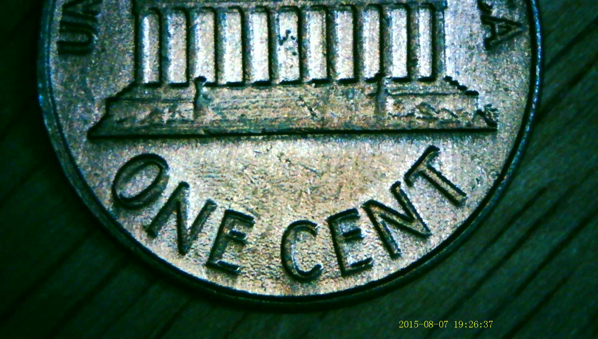 Very-Odd-Color-Penny-1964-D-Looks-Sandblasted